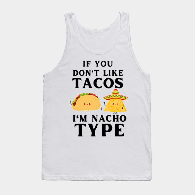 Funny Mexican Food with Tacos and Cervezas with Cute Sayings Tank Top by larfly